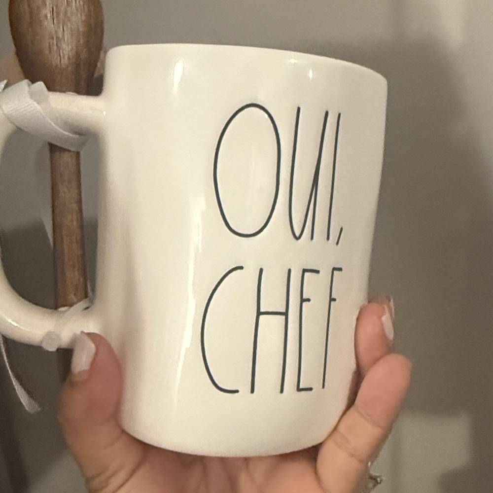 Disney Rae Dunn Ratatouille Remy Chef Mug with Wooden Spoon - White - Picture 2 of 4